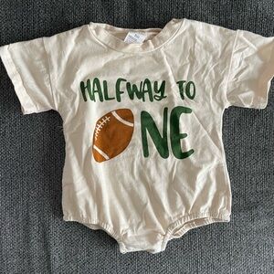 halfway to one onesie
